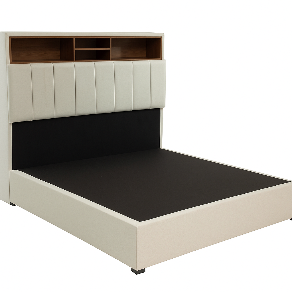 Foto 3 pulgar | Cama Moon Beige Matrimonial