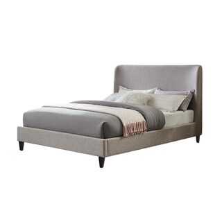 Foto 1 | Ilios Innova | Cama King Size Gris Con Cabecera Tapizada En Lino Y Poliéster | Estructura De Madera Resistente