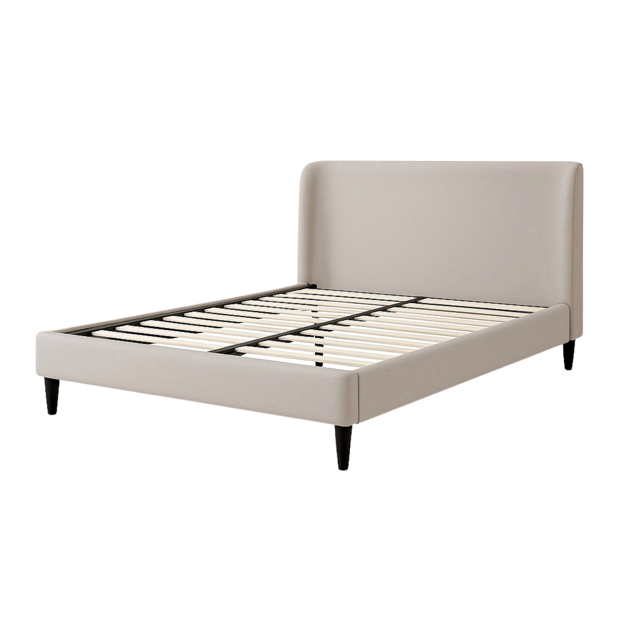 Foto 2 pulgar | Ilios Innova | Cama King Size Beige Con Cabecera Tapizada En Lino y Poliéster | Estructura De Madera Resistente