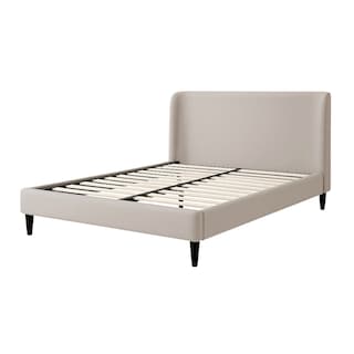 Foto 1 | Ilios Innova | Cama King Size Beige Con Cabecera Tapizada En Lino y Poliéster | Estructura De Madera Resistente