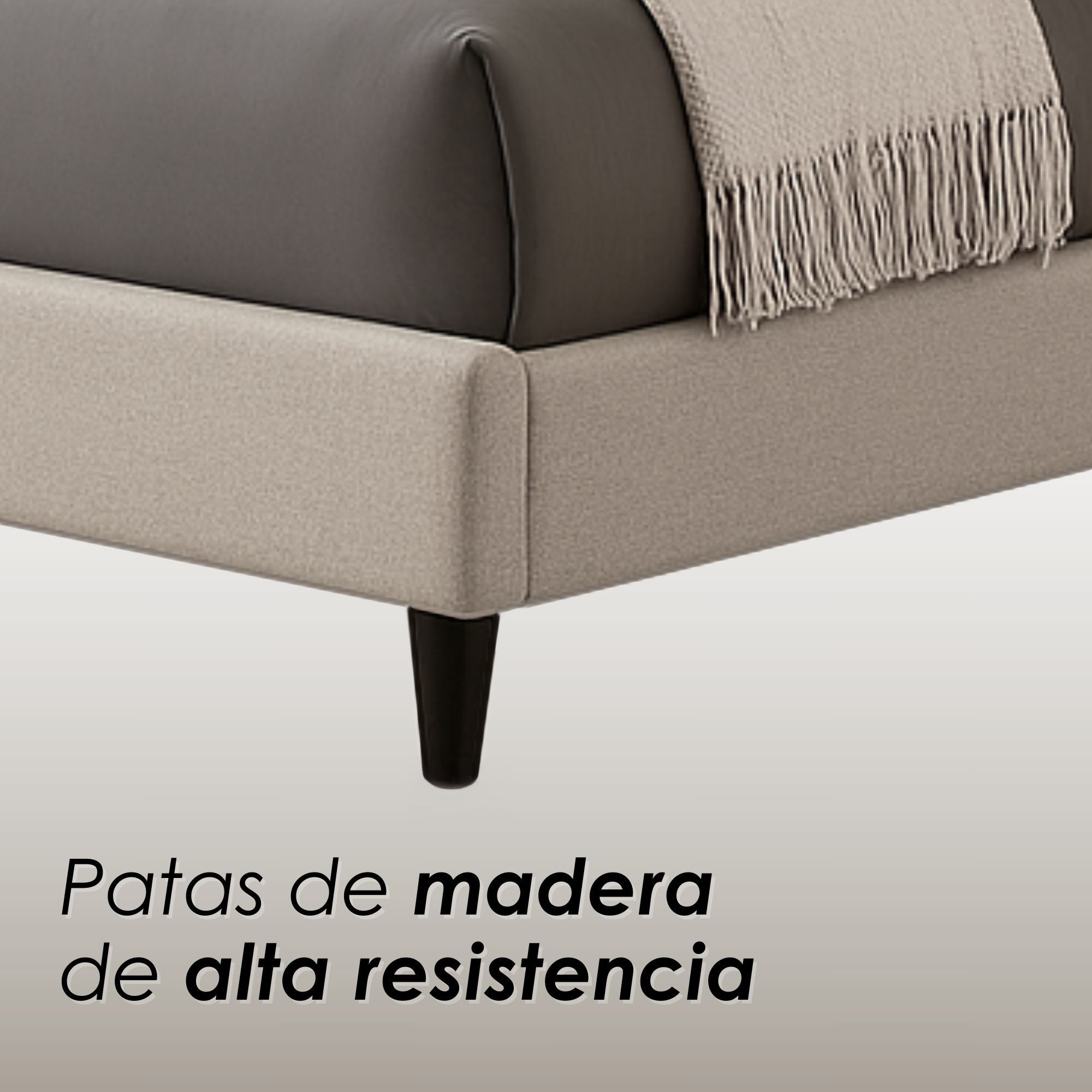 Foto 8 pulgar | Ilios Innova | Cama King Size Beige Con Cabecera Tapizada En Lino y Poliéster | Estructura De Madera Resistente