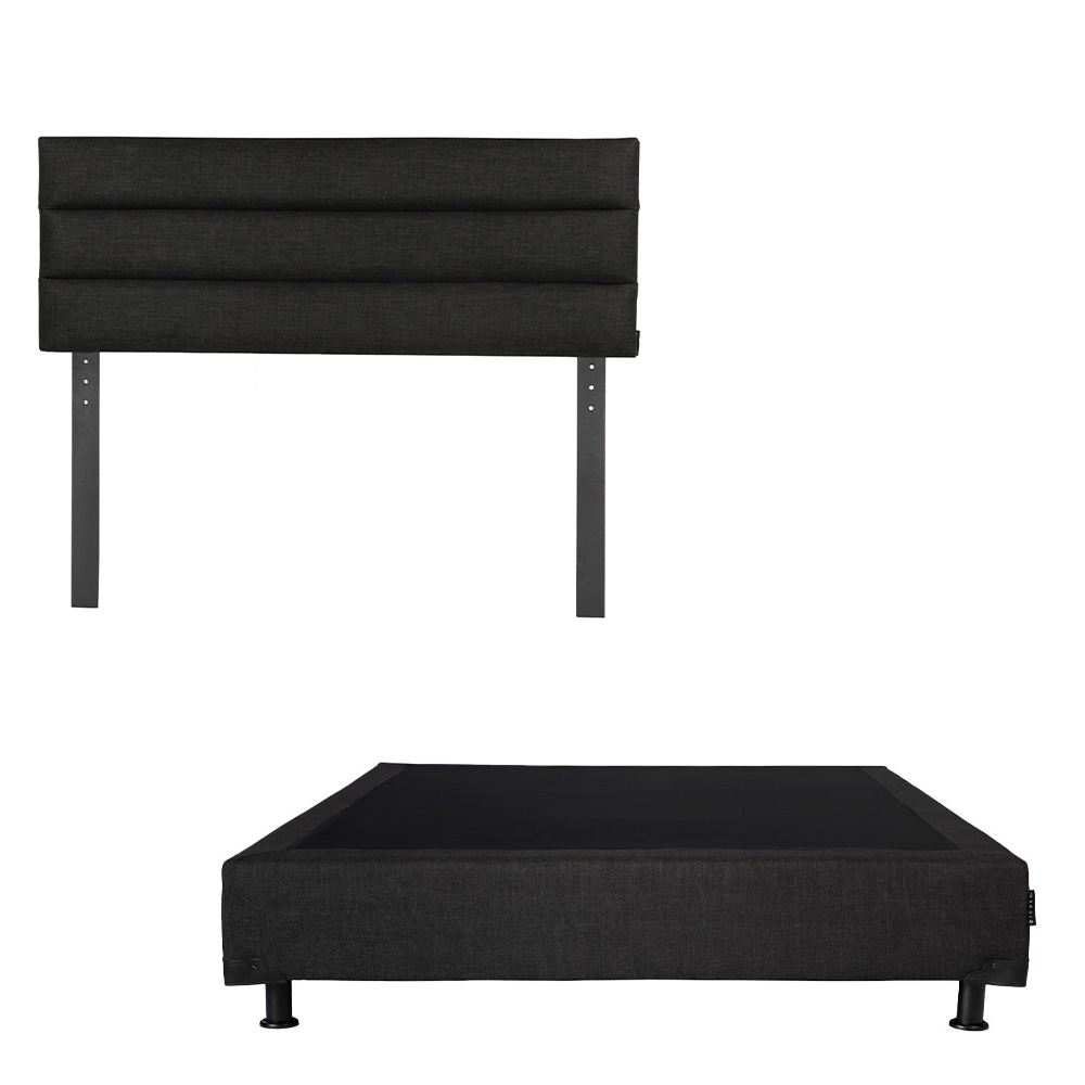 Cabecera Dicasa Logan Color Negro Queen Size +box