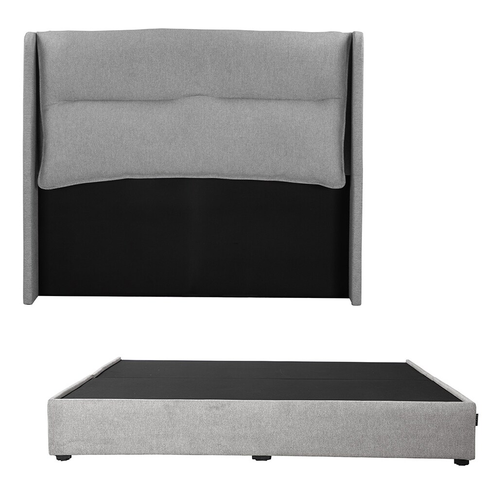 Cabecera Dicasa Becca Color Plata King Size + Base Cama Dicasa Color Plata King Size $12,949