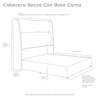 Foto 7 | Cabecera Dicasa Becca Color Plata King Size + Base Cama Dicasa Color Plata King Size