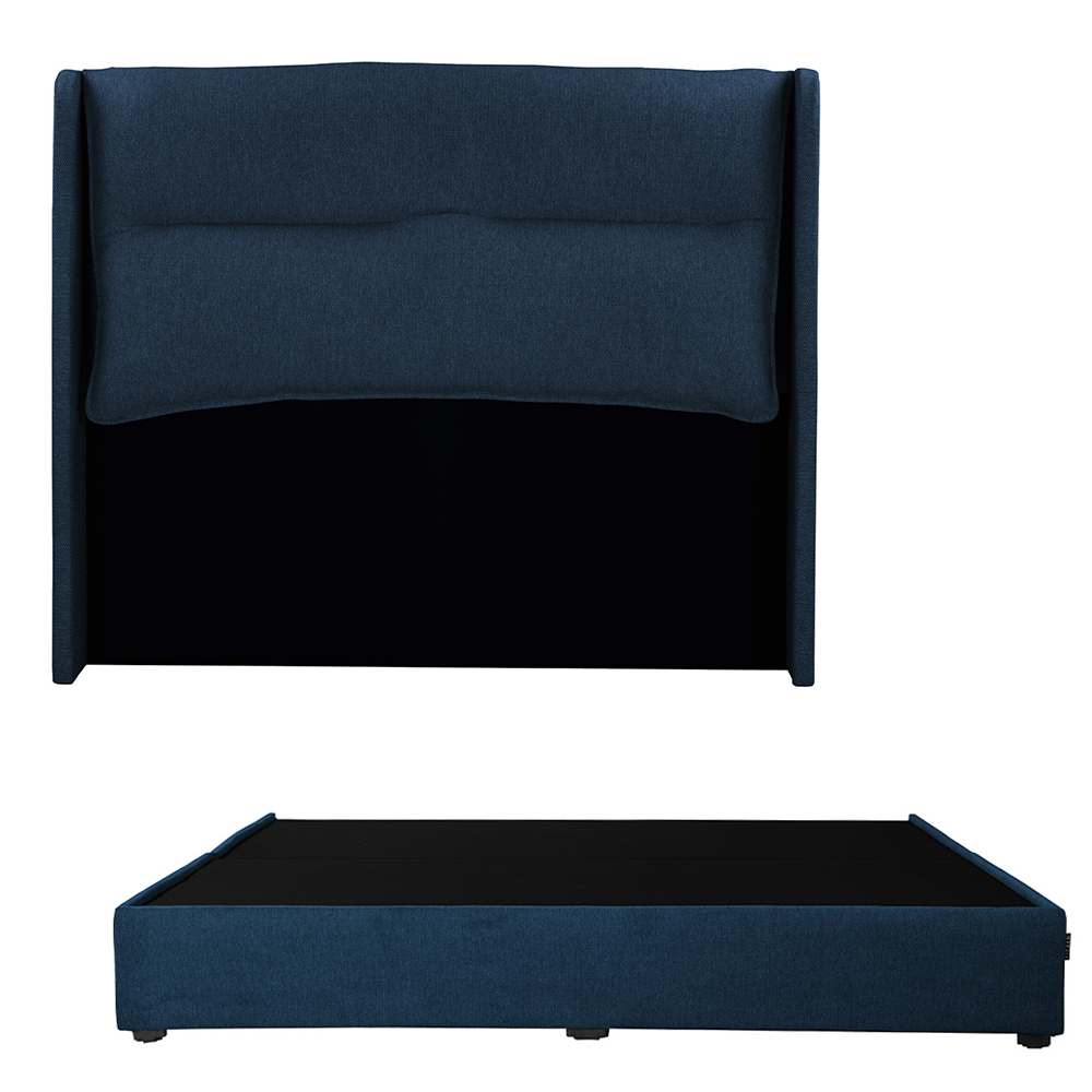 Foto 2 pulgar | Cabecera Dicasa Becca Color Azul King Size + Base Cama Dicasa Color Azul King Size