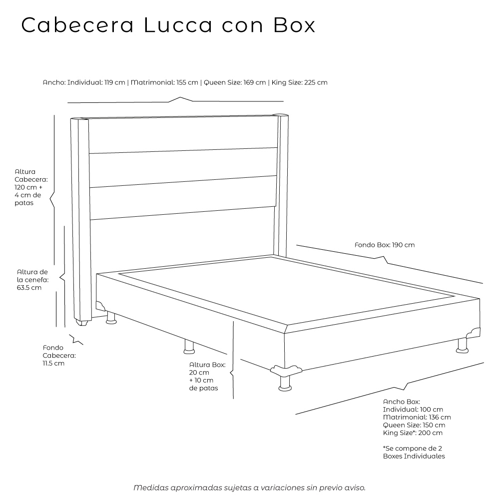 Foto 8 pulgar | Cabecera Dicasa Lucca Color Cielo Queen Size +box Dicasa Color Cielo Queen Size