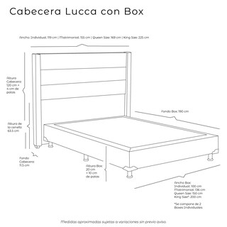 Foto 7 | Cabecera Dicasa Lucca Color Cielo Queen Size +box Dicasa Color Cielo Queen Size