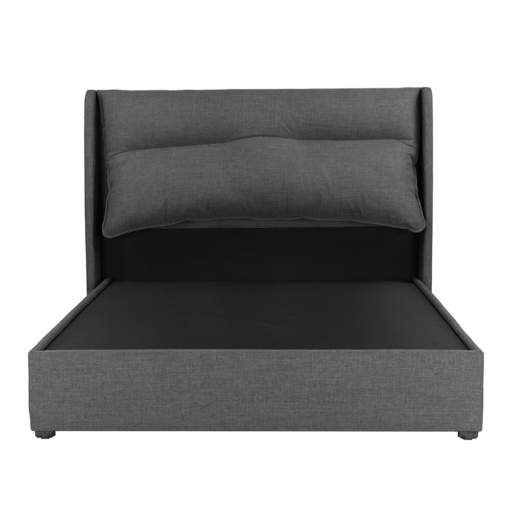 Foto 1 | Cabecera Dicasa Becca Color Gris Oscuro Matrimonial + Base Cama Dicasa Color Gris Oscuro Matrimonial