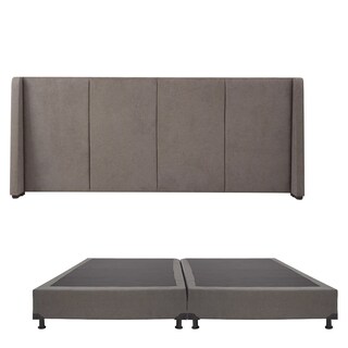 Foto 1 | Cabecera Dicasa Milan Color Gris Oscuro King Size + Box