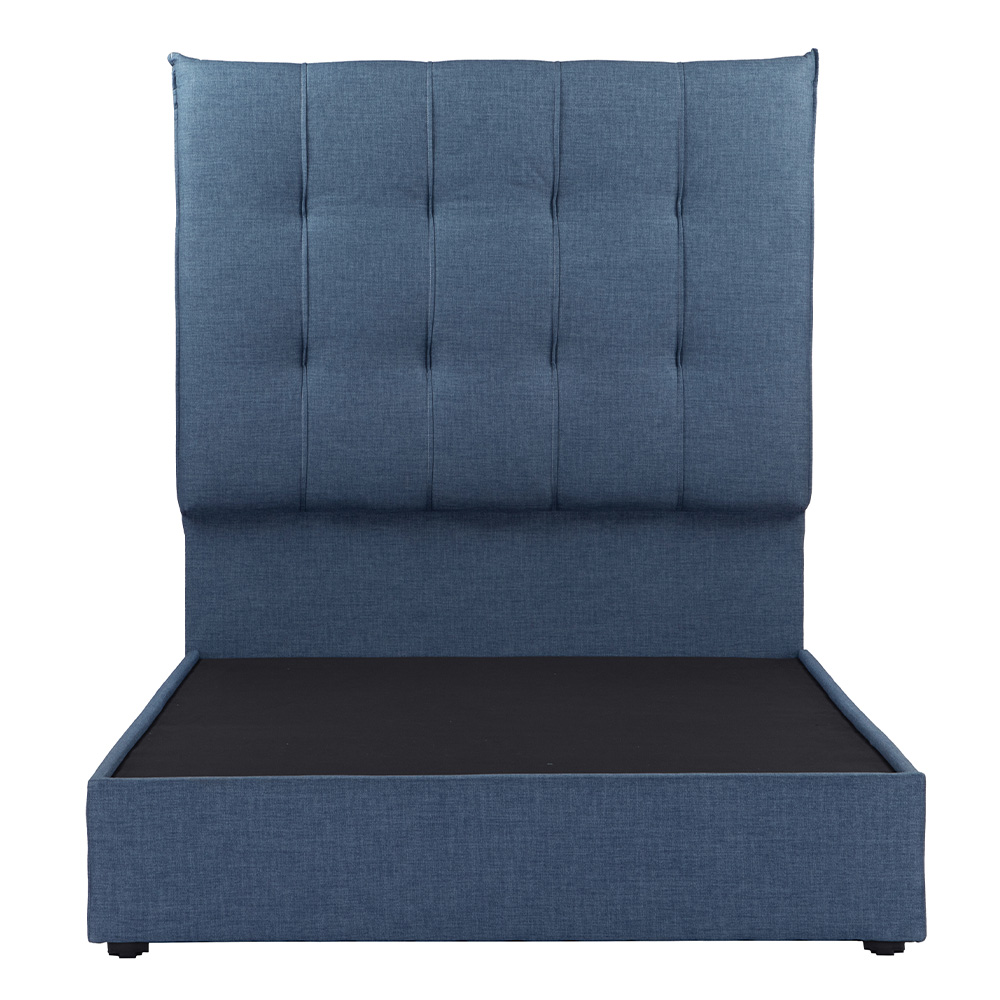 Cabecera Dicasa Kenzo Color Azul Matrimonial + Base Cama Dicasa Color Azul Matrimonial