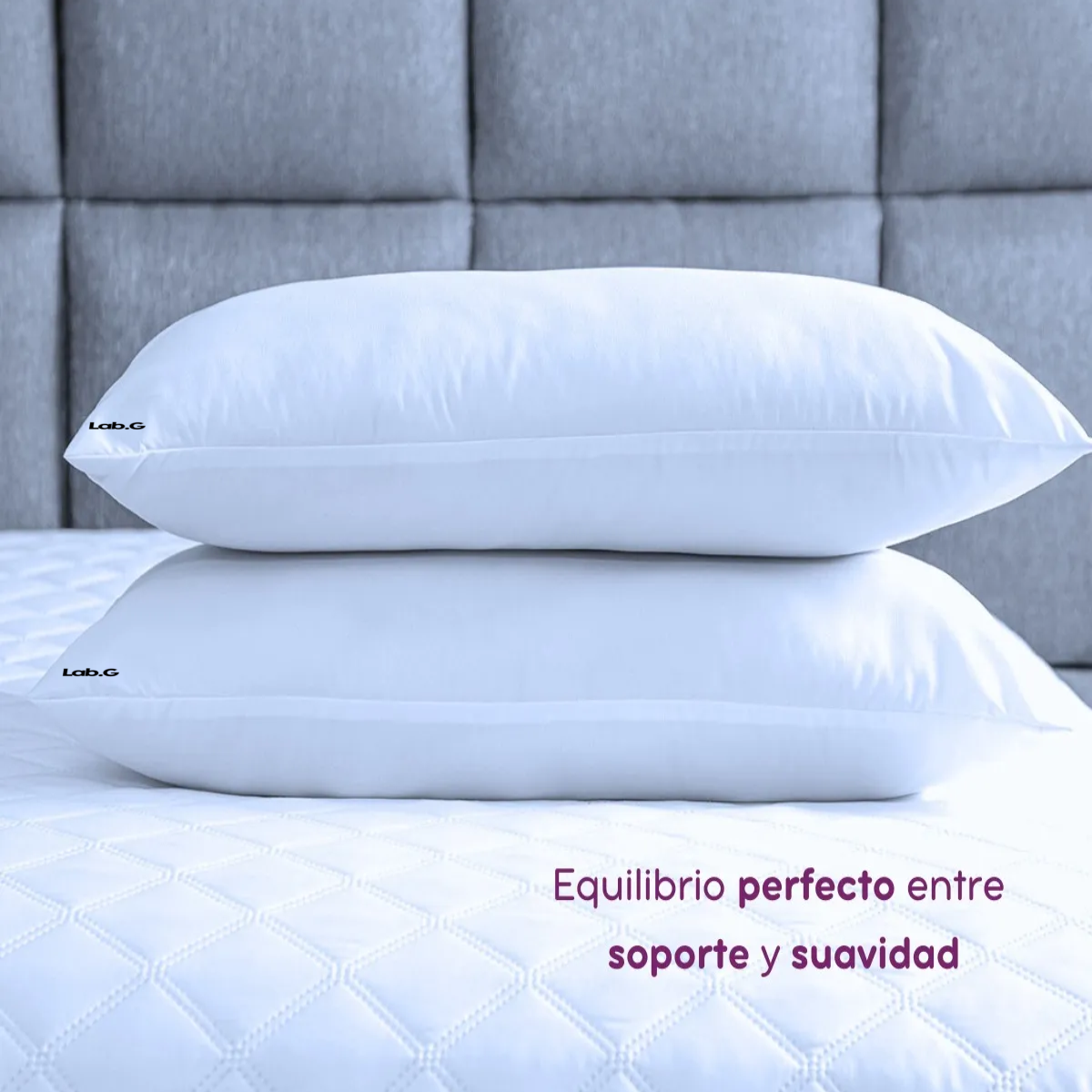Foto 4 pulgar | Almohadas 2 Pack Estándar Microfibra Media Lab.g Blanco