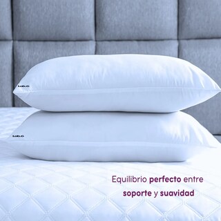 Foto 3 | Almohadas 2 Pack Estándar Microfibra Media Lab.g Blanco