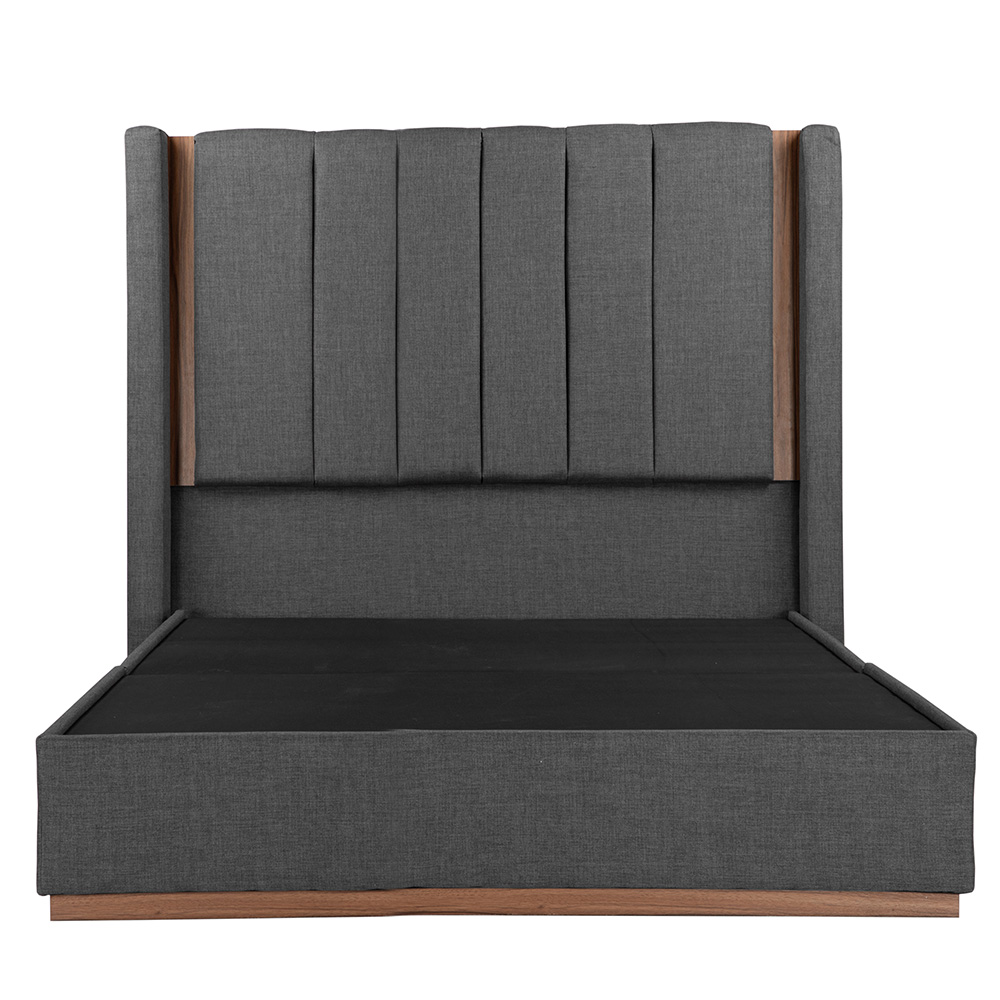 Foto 1 | Cabecera Dicasa Linz Color Gris Oscuro Matrimonial + Base Cama Dicasa Color Gris Oscuro