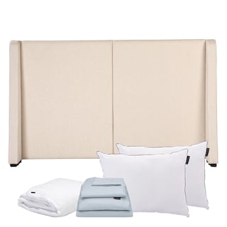 Foto 1 | Cabecera Dicasa Milan Color Crema Queen Size+2 Almohadas One+protector De Colchón Cloud+sábanas Softy