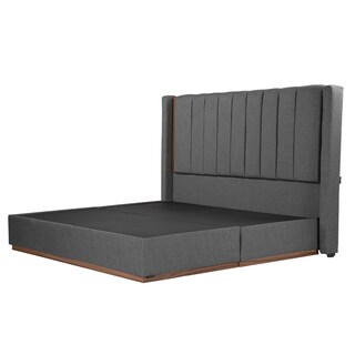 Foto 2 | Cabecera Dicasa Linz Color Gris Oscuro King Size + Base Cama Dicasa Color Gris Oscuro