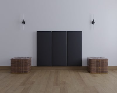 Foto 3 | Cama Matrimonial + Cabecera + Somier Modern Luxury De Terciopelo Negro Con Canales De 60 Cm
