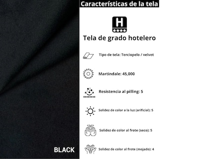 Foto 5 | Cama Matrimonial + Cabecera + Somier Modern Luxury De Terciopelo Negro Con Canales De 60 Cm