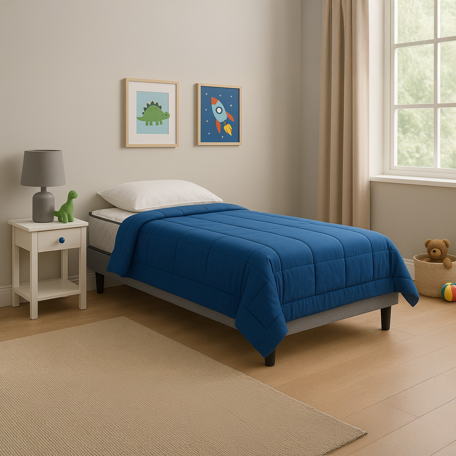 Base para Cama Individual Condesa de Metal y Madera