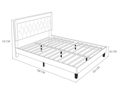 Foto 4 | Cama Individual Armable Easy Living Modelo Linen Color Gris