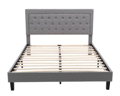 Foto 1 | Cama Matrimonial Armable Easy Living Modelo Linen Color Gris