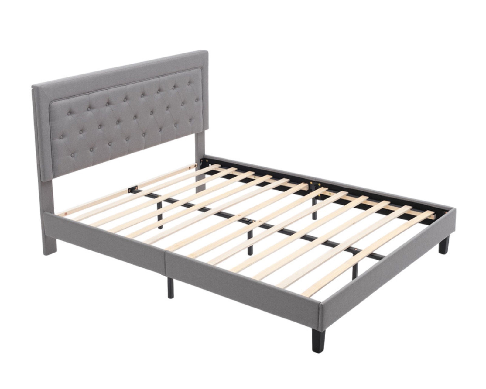 Foto 3 pulgar | Cama Matrimonial Armable Easy Living Modelo Linen Color Gris