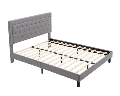 Foto 2 | Cama Matrimonial Armable Easy Living Modelo Linen Color Gris