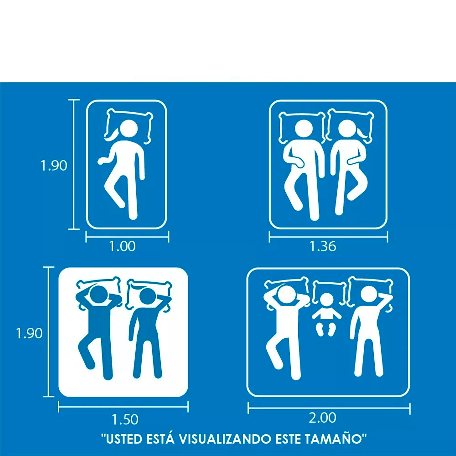Foto 4 pulgar | Base Queen Size Tapizada Azul Confort Elegance