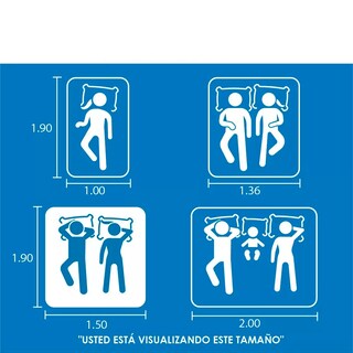Foto 3 | Base Queen Size Tapizada Azul Confort Elegance