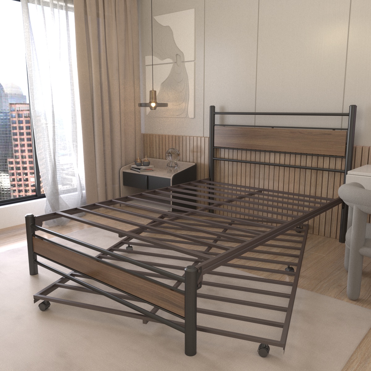 Foto 6 pulgar | Base Para Cama Matrimonial Lord Soporte Firme + Deslizable