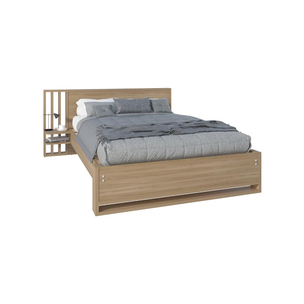 Foto 3 pulgar | Cama Doble Vanez Fresno Europeo Con Espaldar Alto Virtual Muebles