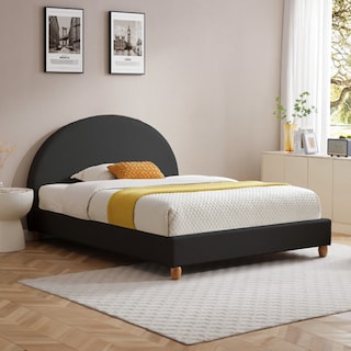 Foto 5 | Ilios Innova | Base De Cama King Size Con Cabecera Arco Tapizada En Lino. Diseño Moderno Y Minimalista En Negro.