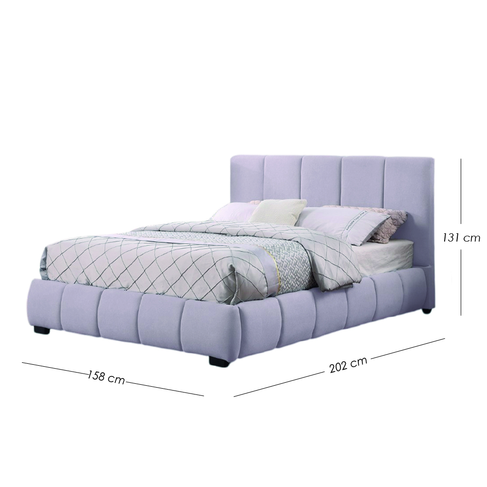 Foto 3 pulgar | Ilios Innova | Base De Cama Con Cabecera Matrimonial  Sistema Hidráulico Y Tapizado En Lino Gris Con Estructura De Ma