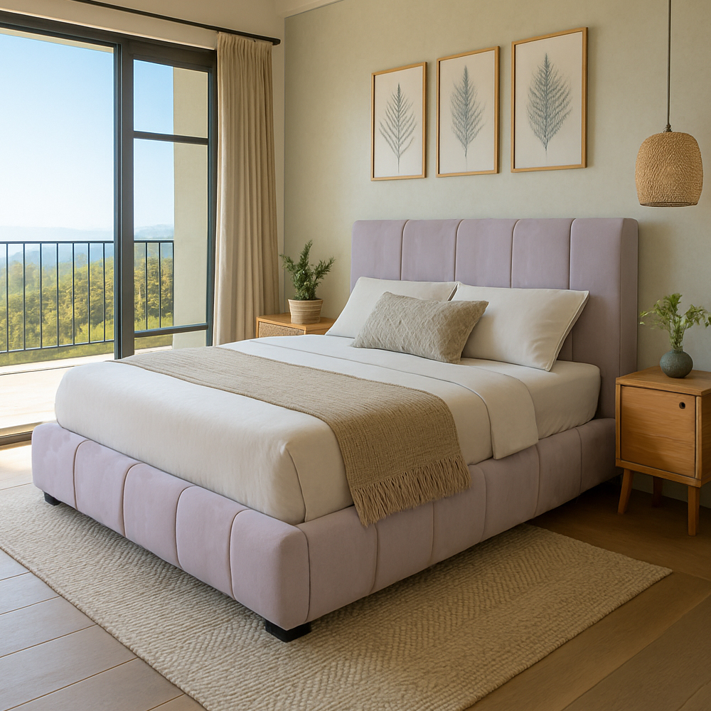 Foto 6 pulgar | Ilios Innova | Base De Cama Con Cabecera Matrimonial  Sistema Hidráulico Y Tapizado En Lino Gris Con Estructura De Ma