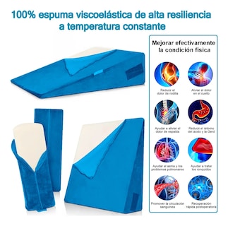 Foto 2 | Juego De 4 Almohadas Belug Ajustables Azul Rey