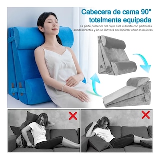 Foto 3 | Juego De 4 Almohadas Belug Ajustables Azul Rey