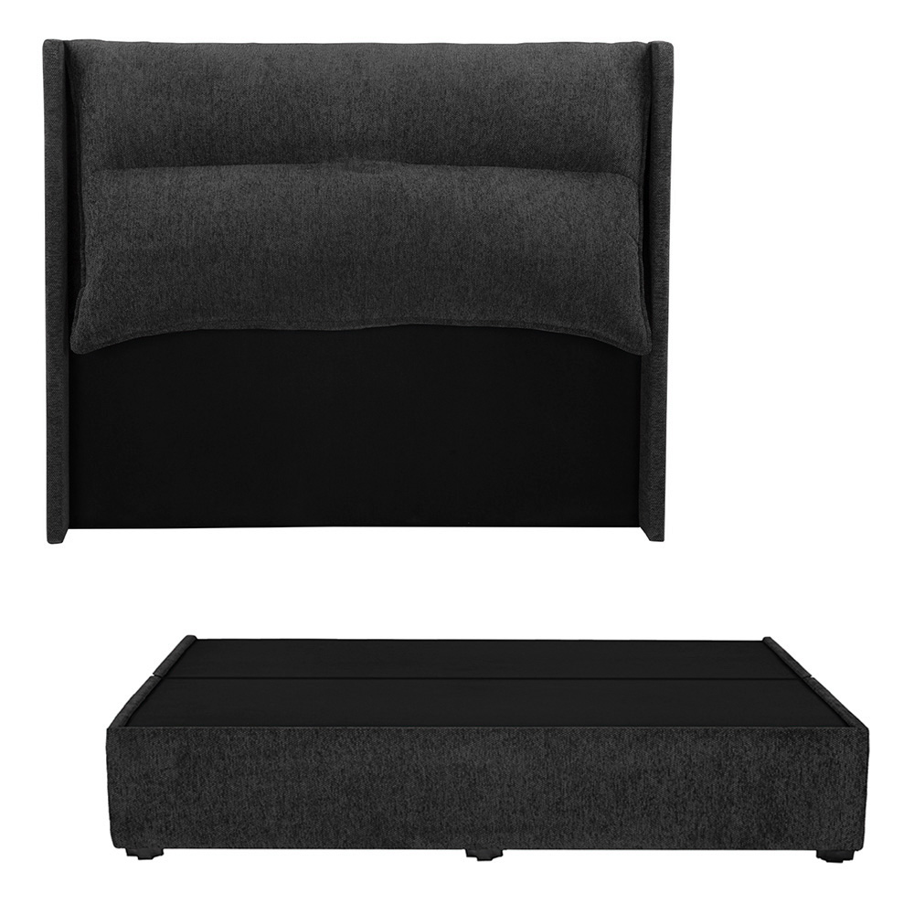 Foto 2 pulgar | Cabecera Rogga Becca Color Black King Size + Base Cama