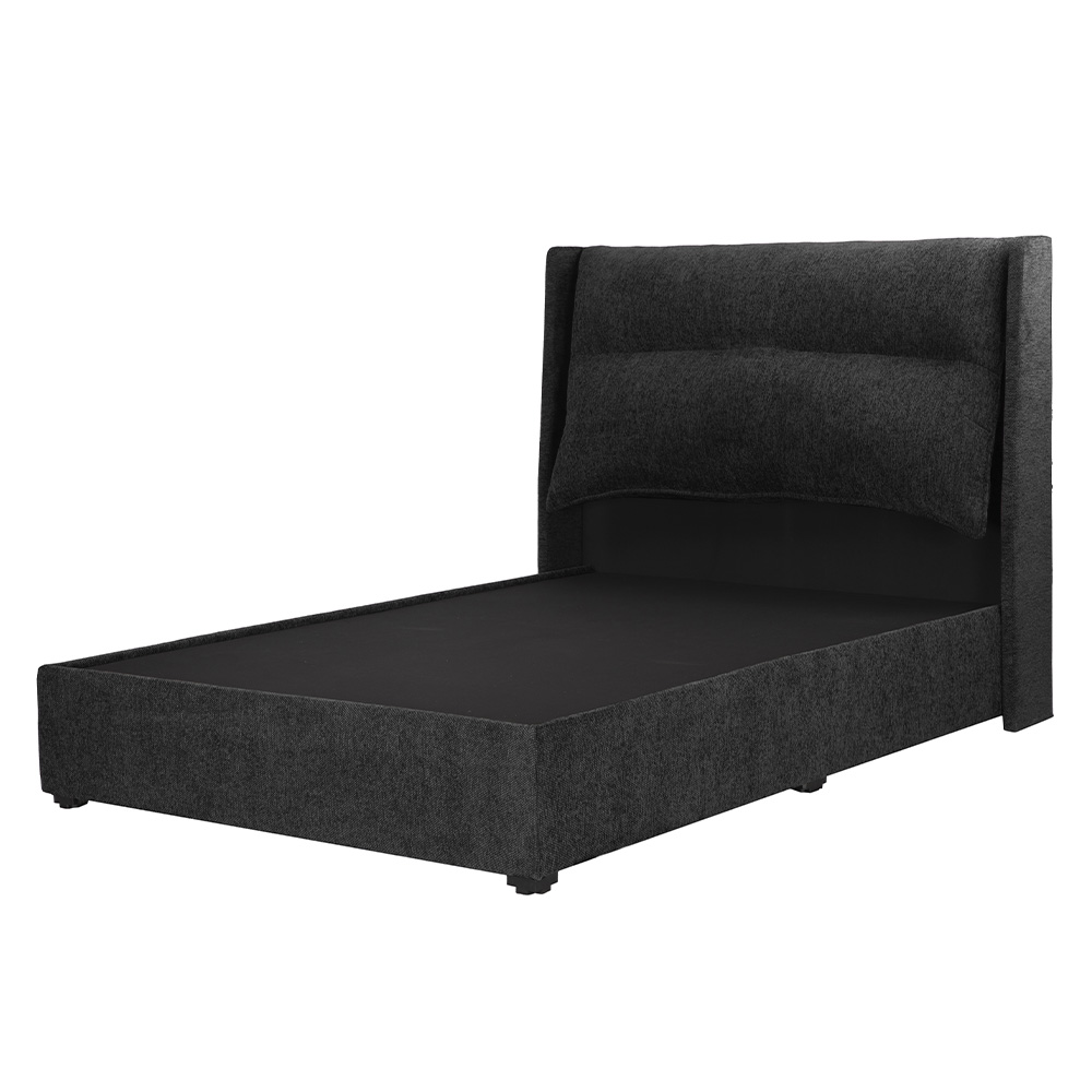 Cabecera Rogga Becca Color Black Matrimonial + Base Cama