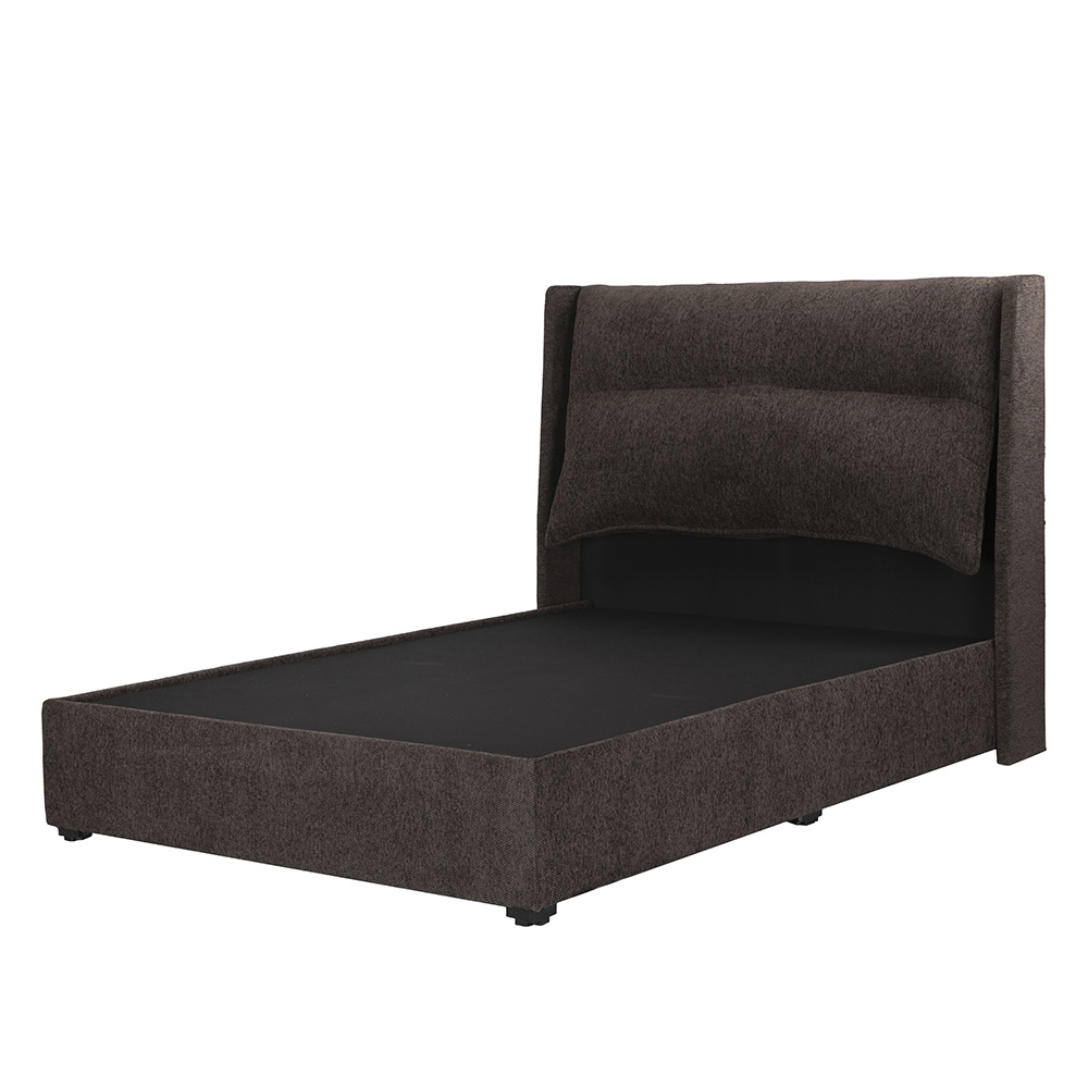 Cabecera Rogga Becca Color Chocolate Queen Size + Base Cama