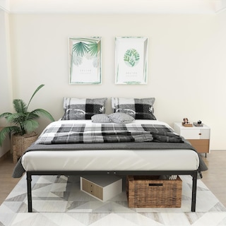 Foto 1 | Estructura De Cama Matrimonial Metálica Negra