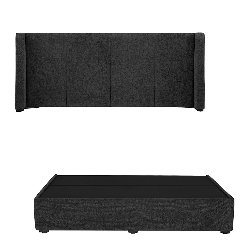 Foto 2 pulgar | Cabecera+base Cama Dicasa  Milan Color Black King Size + Base Cama