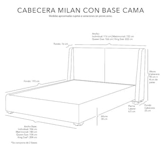 Foto 4 | Cabecera+base Cama Dicasa Milan Color Chocolate King Size + Base Cama