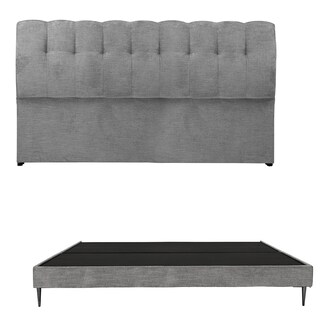 Foto 1 | Cabecera Dicasa Nube Color Storm Grey King Size + Base Cama Slim
