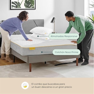 Foto 2 | Colchón Individual Nooz Prime En Caja 24 Cm + 2 Almohadas Responsive
