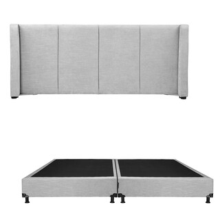 Foto 1 | Cabecera Dicasa Milan Plata King Size + Box Dicasa Plata