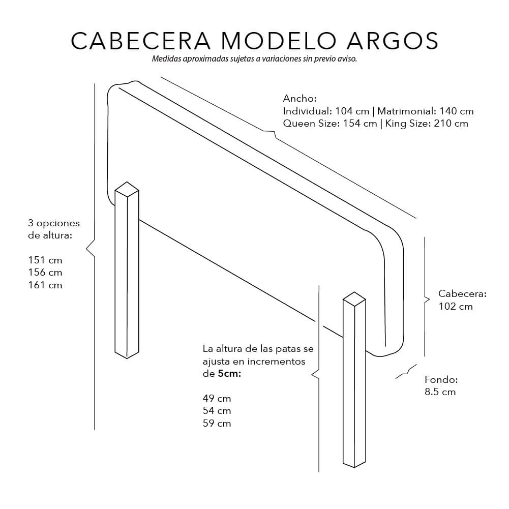 Foto 4 pulgar | Cabecera Dicasa Argos Color Gris Individual