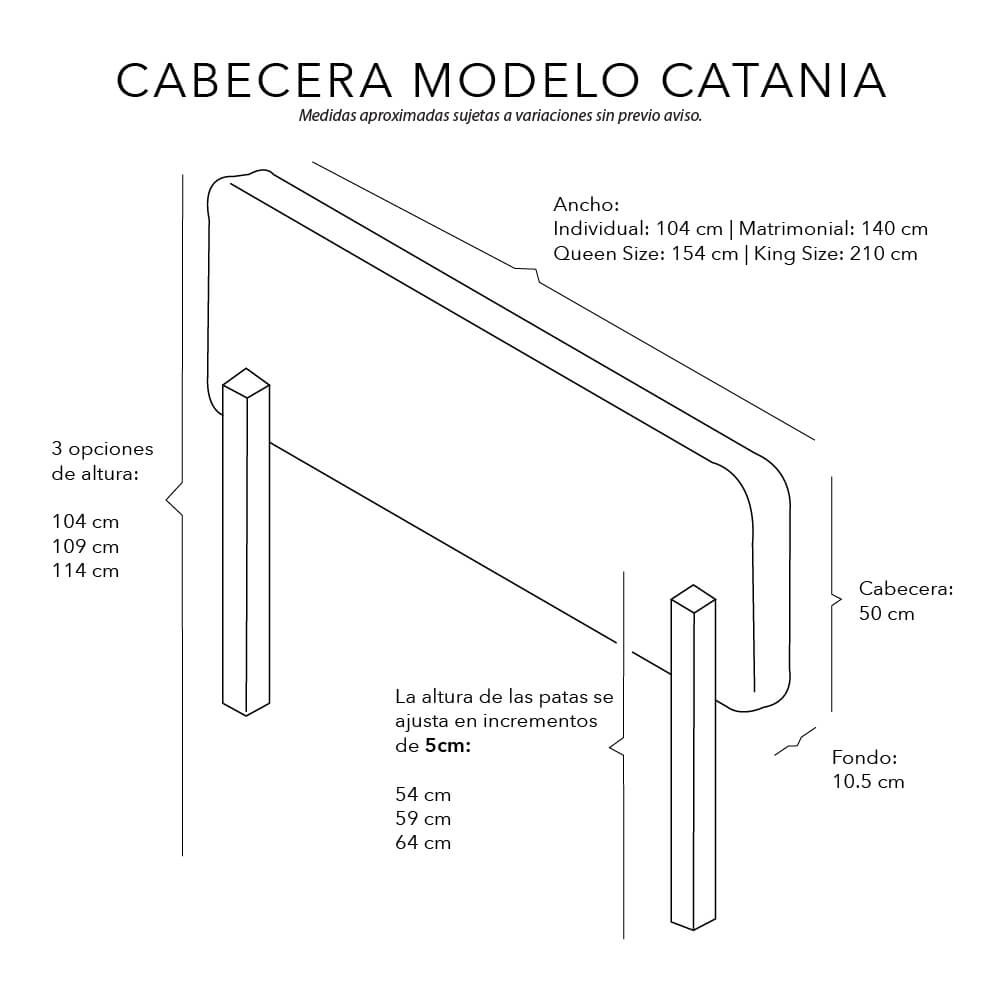 Foto 7 pulgar | Cabecera Dicasa Catania Beige Queen Size