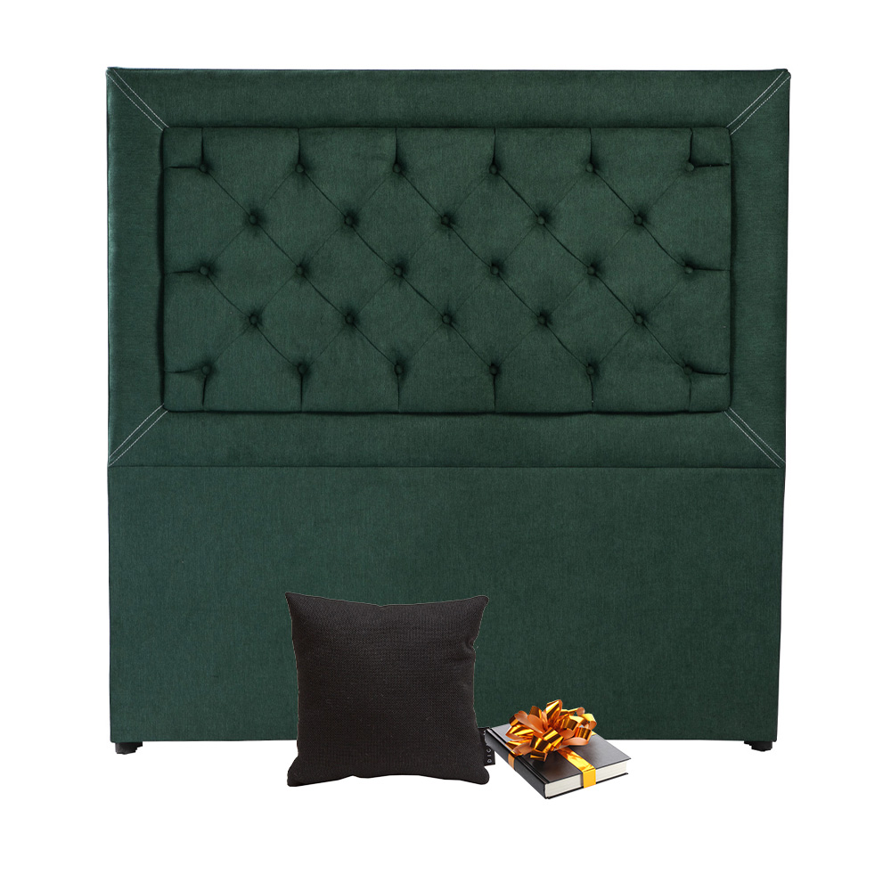 Cabecera Dicasa Mary color Verde Queen Size