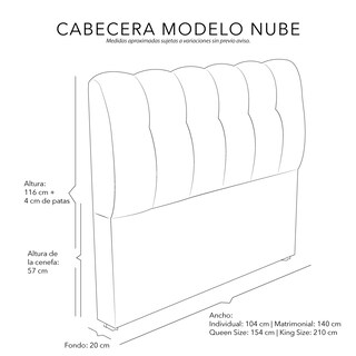 Foto 6 | Cabecera Dicasa Nube color Morado Matrimonial