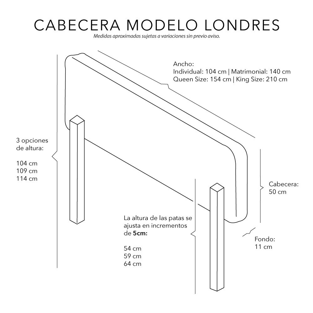 Foto 7 pulgar | Cabecera Queen Size Dicasa Londres color Gris