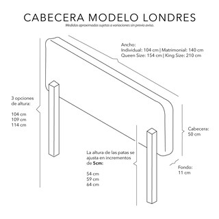 Foto 6 | Cabecera King Size Dicasa Londres color Negro